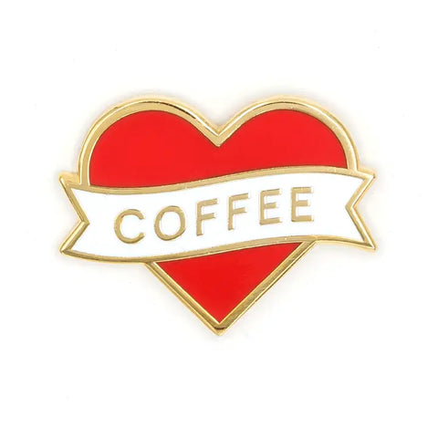 These Are Things Coffee Heart Enamel Pin