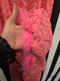 Vintage 1960's Pink Maribou Feather Gown