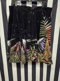 Vintage 1950's Altered Black Velvet Mexican Circle Skirt