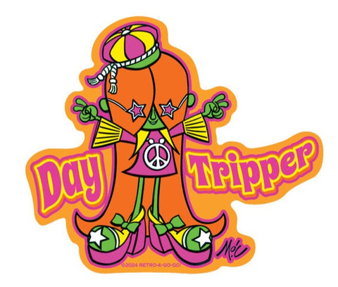 Retro A Go Go Day Tripper Sticker