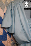 Vintage 1970s Sky Blue Maxi Dress and Bolero Set