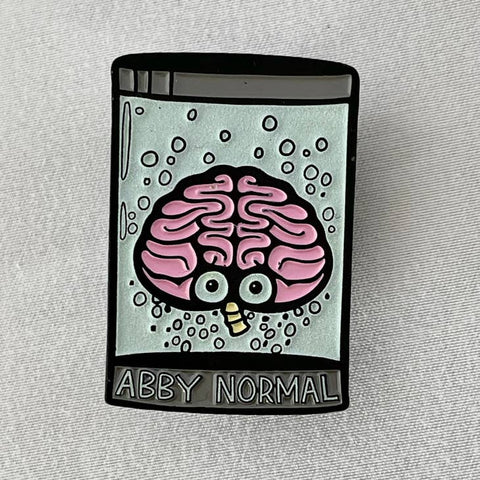 Black Lagoon Room "Abby Normal" Brain Glow-In-The-Dark Enamel Pin