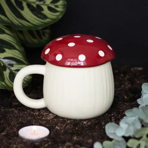 Something Different - Mushroom Mug with Lid