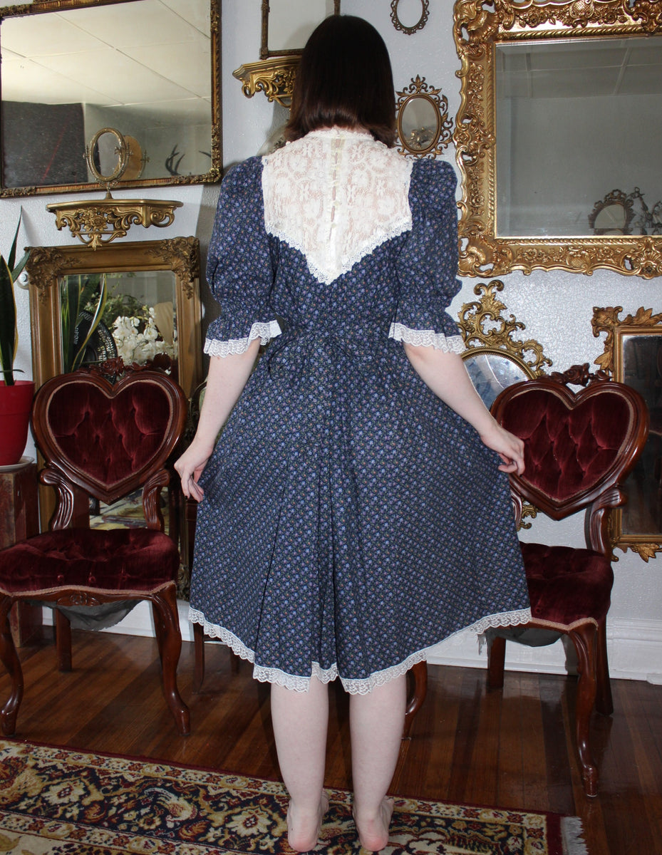 GUNNE SAX ラベンダー パフスリーブ ヴィンテージドレス GUNNE SAX ラベンダー パフスリーブドレス