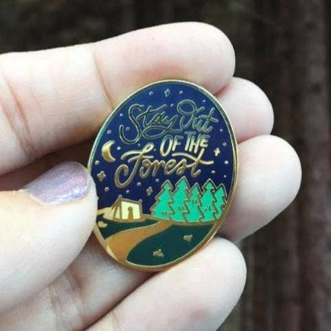 A Fink & Ink - Stay Out of the Forest Enamel Pin