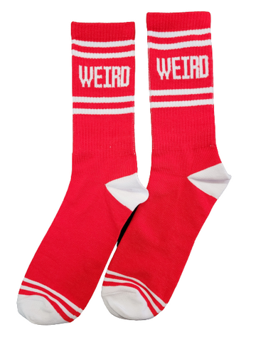 Abernathy's 'Weird' Socks Red/White