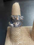 Silver Dual Eagle Ring