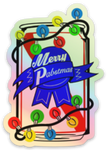 Blue Ribbon Lounge Merry Pabstmas Holographic Sticker