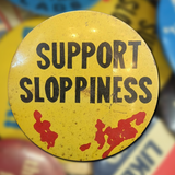 Vintage 1960 Topps Wise Guy Support Sloppiness Button