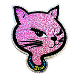 Krystan Saint Cat 90s Winking Cat Vinyl Sticker