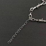 Mio Queena Gothic Purple Thorns Heart Dagger Necklace