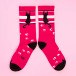 Gumball Poodle Pink Black Cat Scratching Gym Socks