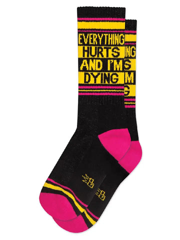 Gumball Poodle 'Everything Hurts and I'm Dying' Gym Sock