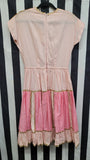 Vintage 1960's Pink and White Stripe Square Dancing Dress Size MD