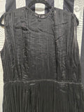 Vintage Volup black sheer pleated dress