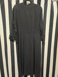 Vintage 40s Volup Black and Pink Dress