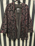 Vintage 80s Pink and Black Metallic Cape