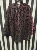 Vintage 80s Pink and Black Metallic Cape