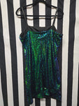 Stitches Be Crazy Blue and Green Sequin Dress