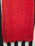 Vintage 90s Silk Red Beaded Dress