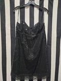 Vintage Y2K Black Sequin Express Dress