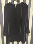 Vintage 90s Black Velvet Tunic Top