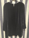 Vintage 90s Black Velvet Tunic Top