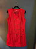 Vintage Orange Button Dress