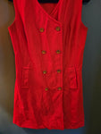 Vintage Orange Button Dress