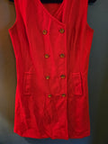 Vintage Orange Button Dress