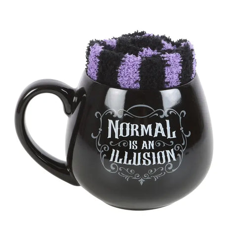 Something Different Normal Is an Illusion Mug & Sock Set