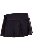 Music Legs Black Micro Mini Pleated Skirt