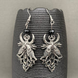 Mio Queena Gothic Moth Mandala Dangle Earrings