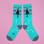 Gumball Poodle Blue Hanging Tuxedo Cat Gym Socks