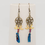 Mio Queena Moon Goddess Earrings Witch Hook Earrings