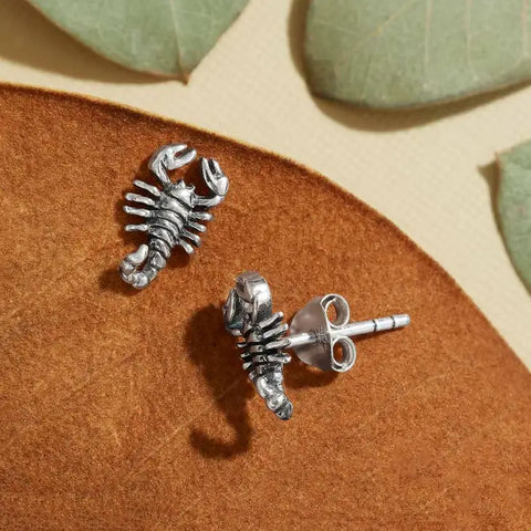 Nina Designs Sterling Silver Scorpion Post Earrings