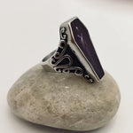 Mio Queena Skull Coffin Stainless Steel Ring