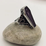 Mio Queena Skull Coffin Stainless Steel Ring