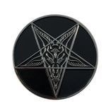 Kreepsville Goathead Baphomet Enamel Pin Black