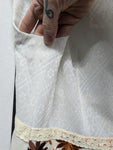 Vintage 60s White Lace Flower Embroidered Dress