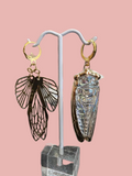 Crystal Eclipse Cicada Earrings