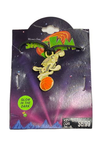 Vintage 1996 Warner Bros. Space Jam Dribbling Bugs Bunny Necklace
