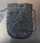 Vintage 20's Black and Iridescent Blue Beaded Bag