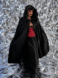 Vintage Handmade Black Cape with Hood