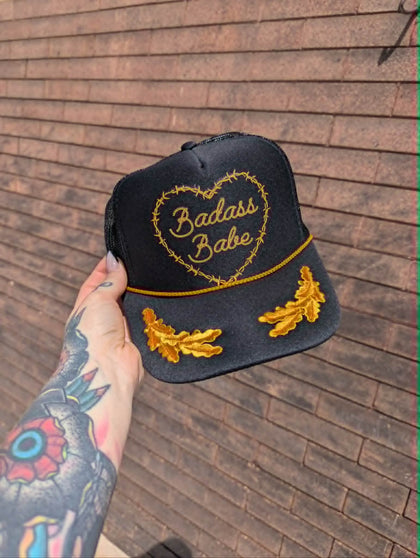 Abernathy's Badass Babe Heart Trucker Hat