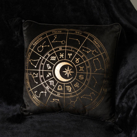 Square Astrology Wheel Cushion