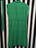Vintage Volup 60s Kelly Green Dress with Belt