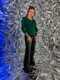 Gently Used Collectif Kelly Green Leopard Cardigan