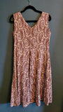 Vintage 1950's Brown Paisley Dress
