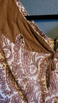 Vintage 1950's Brown Paisley Dress